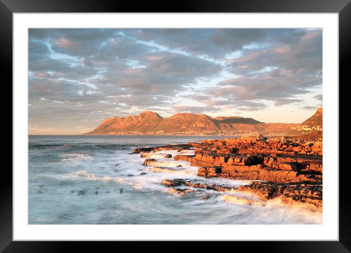 Dawn over Simon's Town South Africa Framed Mounted Print by Neil Overy
