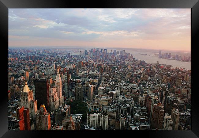 New York Skyline Framed Print by David Gardener