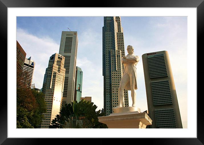 Singapore Skyline Framed Mounted Print by David Gardener