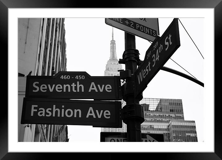 Fashion Avenue, New York Framed Mounted Print by David Gardener