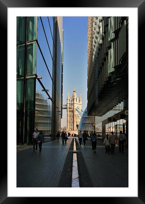 More London and Tower Bridge Framed Mounted Print by David Gardener