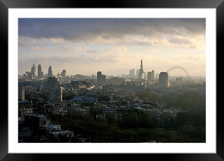 London Skyline at Dawn Framed Mounted Print by David Gardener