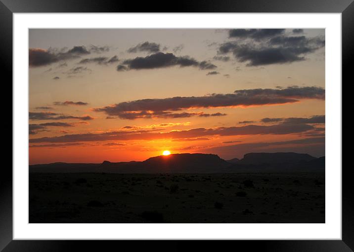 Sunset over Wadi Rum Framed Mounted Print by David Gardener