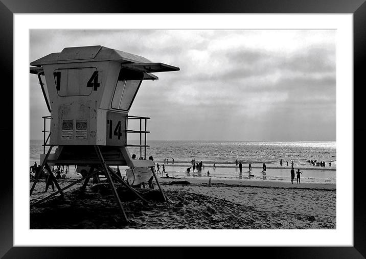 Mission Beach, San Diego Framed Mounted Print by David Gardener