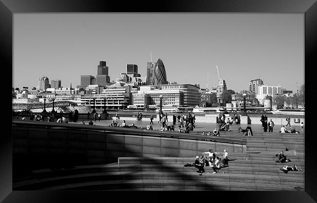 The City from The Scoop Framed Print by David Gardener