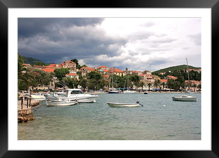 Cavtat Harbour, Croatia Framed Mounted Print by David Gardener