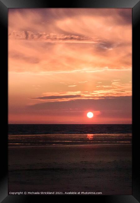 Sunset from Walney Framed Print by Michaela Strickland