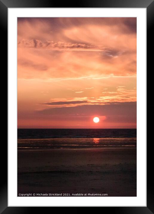 Sunset from Walney Framed Mounted Print by Michaela Strickland