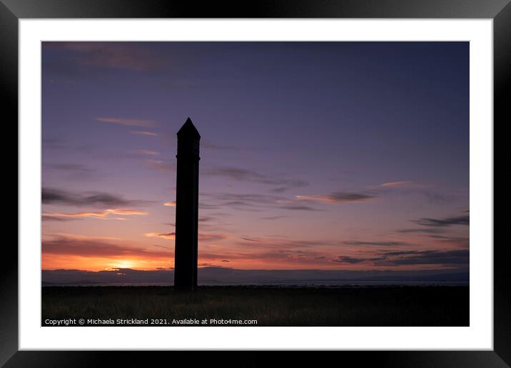 Rampside lighthouse at sunrise Framed Mounted Print by Michaela Strickland