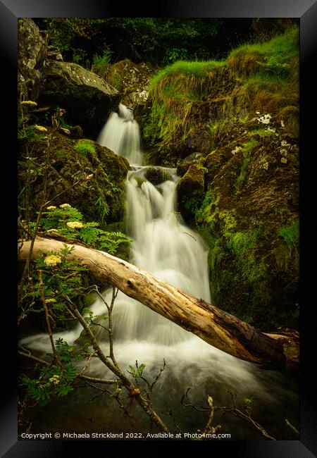 Stybeck Waterfall, Thirlmere, Lake District, Cumbria, UK Framed Print by Michaela Strickland