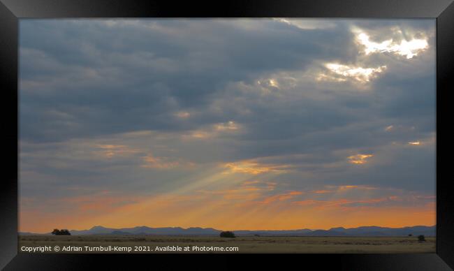 Sunrise over Mountain Zebra National Park Framed Print by Adrian Turnbull-Kemp