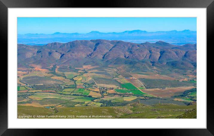 A patchwork of farms in the Matjies River valley  Framed Mounted Print by Adrian Turnbull-Kemp
