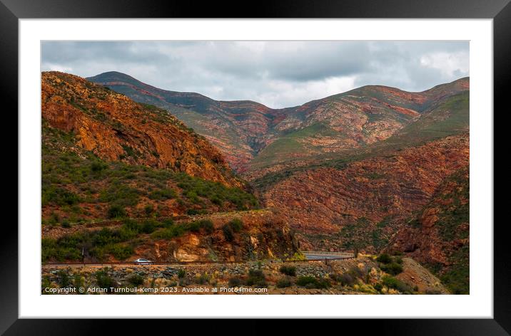 Descending the Huisrivier Pass (R62) Framed Mounted Print by Adrian Turnbull-Kemp