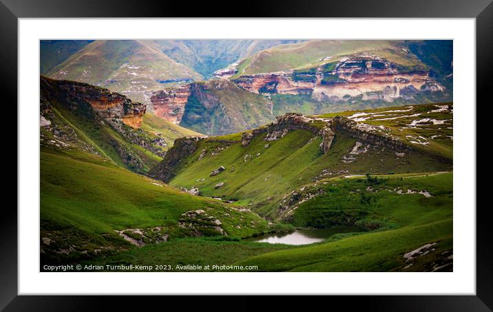 Towering sandstone cliffs Framed Mounted Print by Adrian Turnbull-Kemp