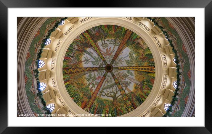 Ceiling detail, Royal entrance chamber, Palace of The Lost City Framed Mounted Print by Adrian Turnbull-Kemp