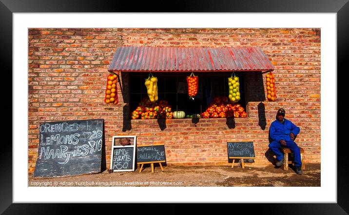 The citrus vendor Framed Mounted Print by Adrian Turnbull-Kemp