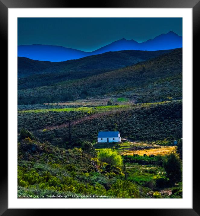 Cottage in the De Hoop valley Framed Mounted Print by Adrian Turnbull-Kemp