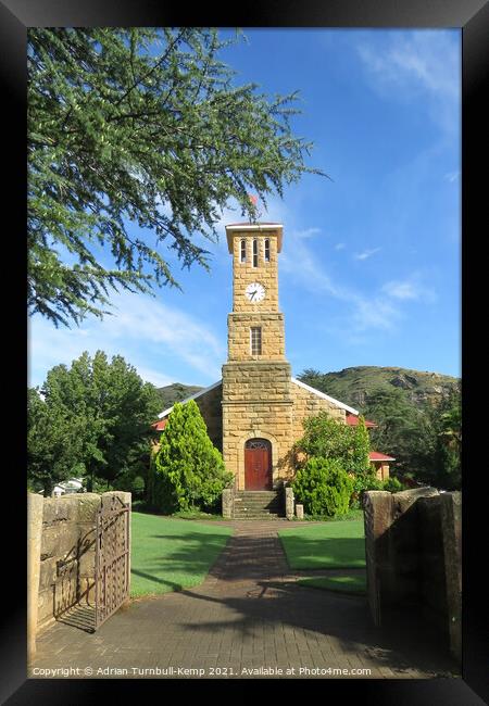 NG Church, Bester Street, Clarens, Free State Framed Print by Adrian Turnbull-Kemp