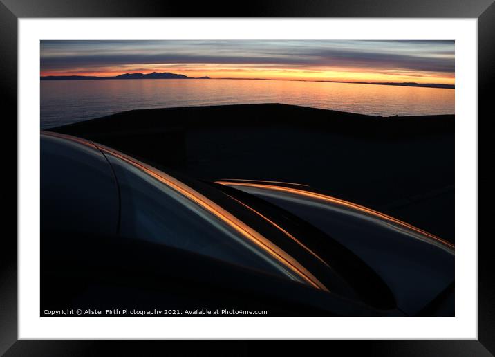 Evening reflection on car Framed Mounted Print by Alister Firth Photography