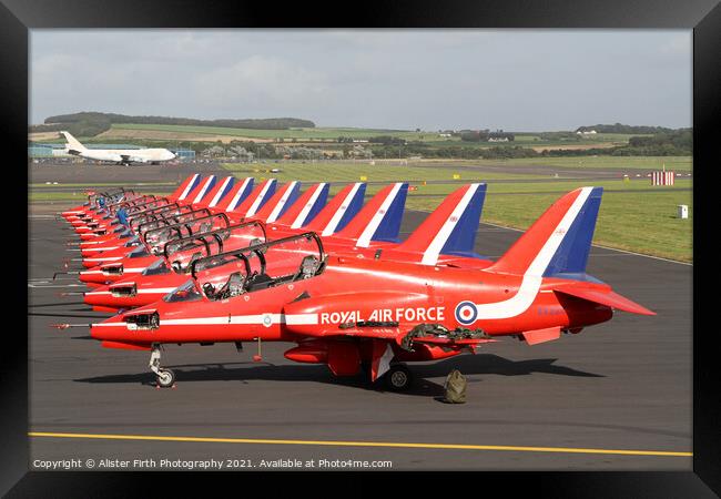 Red Arrows Ready Framed Print by Alister Firth Photography