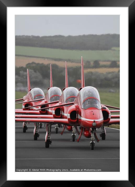 Red Arrows Taxiiing  Framed Mounted Print by Alister Firth Photography