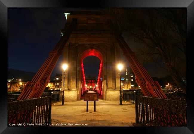 Portland Street Bridge Glasgow Framed Print by Alister Firth Photography