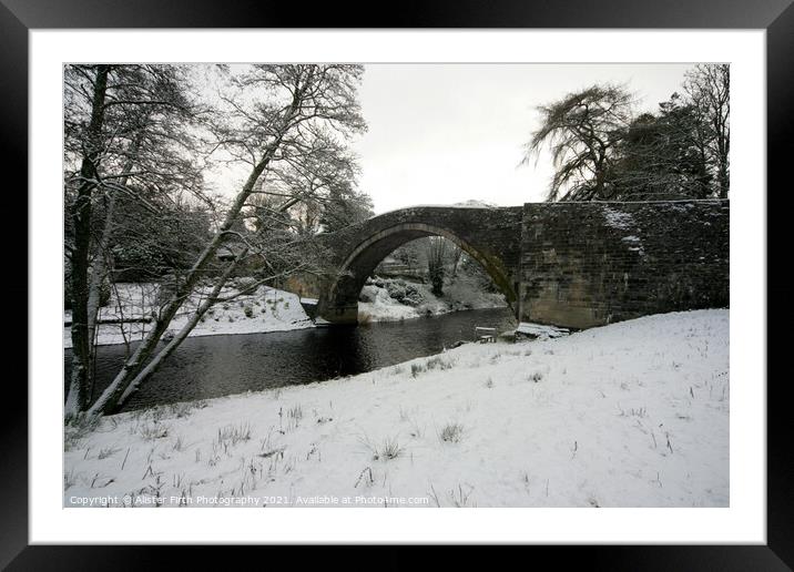 Brig o Doon Winter Framed Mounted Print by Alister Firth Photography