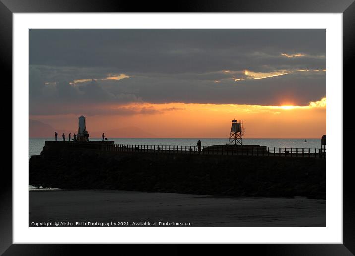 End of pier Fishing Framed Mounted Print by Alister Firth Photography