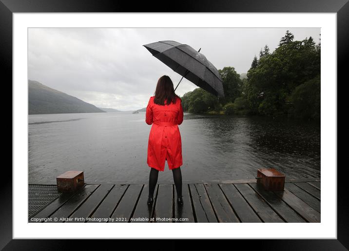 Lady in Red Framed Mounted Print by Alister Firth Photography