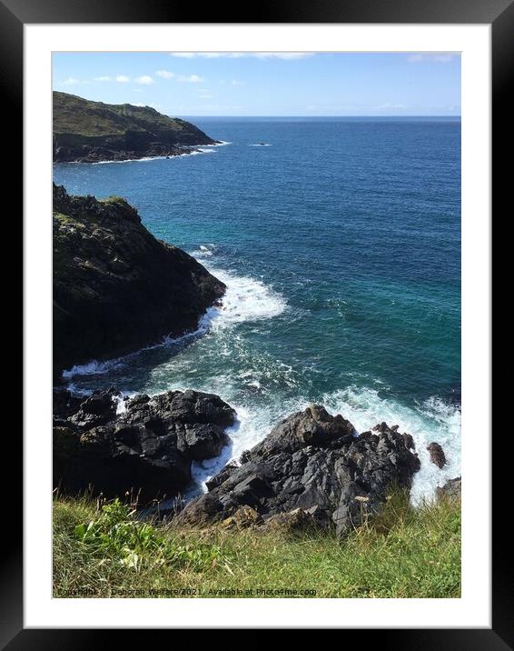 Cornish coast Framed Mounted Print by Deborah Welfare