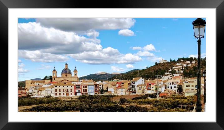 Picturesque Spanish hill town Framed Mounted Print by Deborah Welfare