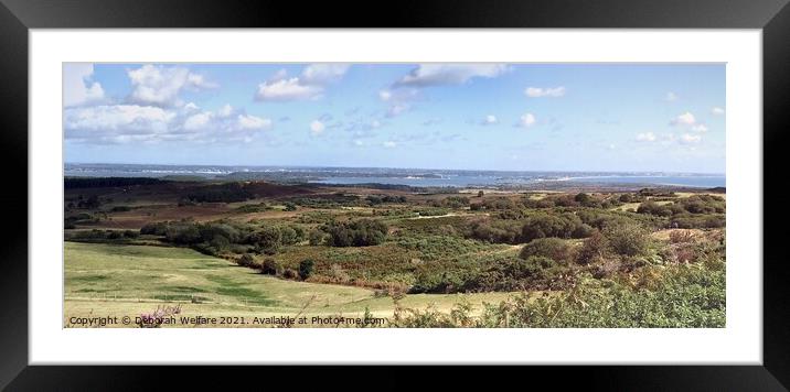 Poole harbour panoramic view Framed Mounted Print by Deborah Welfare