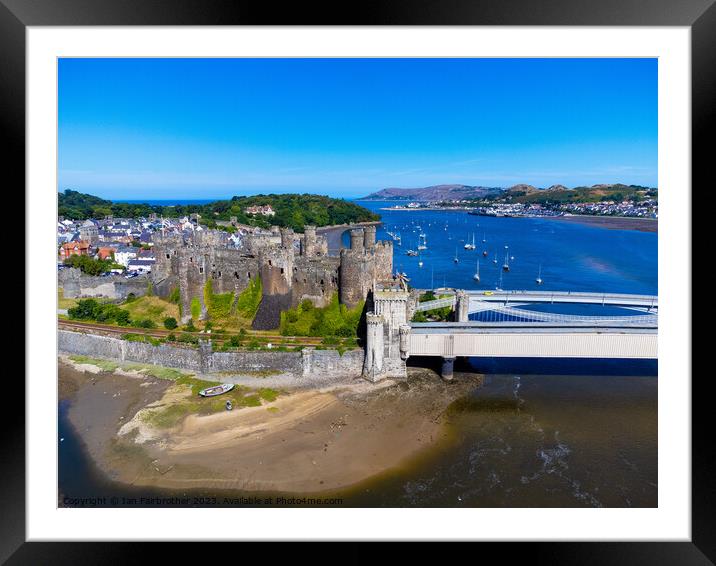 Conwy Castle  Framed Mounted Print by Ian Fairbrother