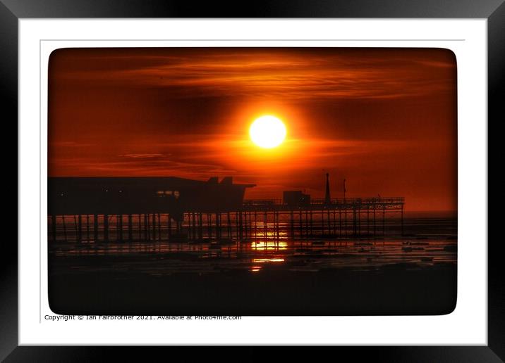 Southport sunset Framed Mounted Print by Ian Fairbrother