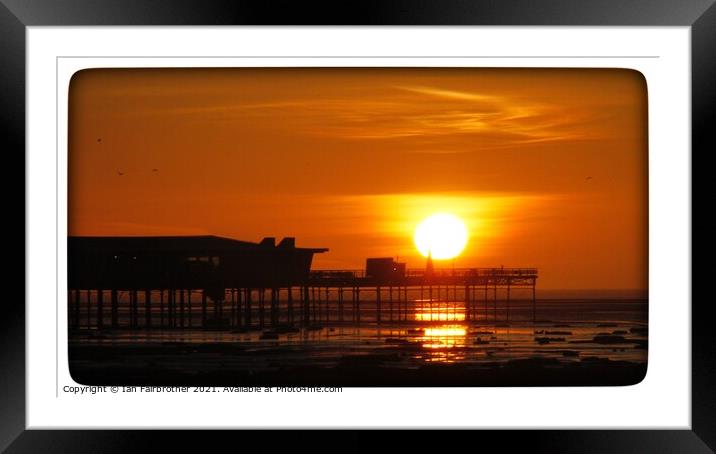 Southport Pier Sunset Framed Mounted Print by Ian Fairbrother