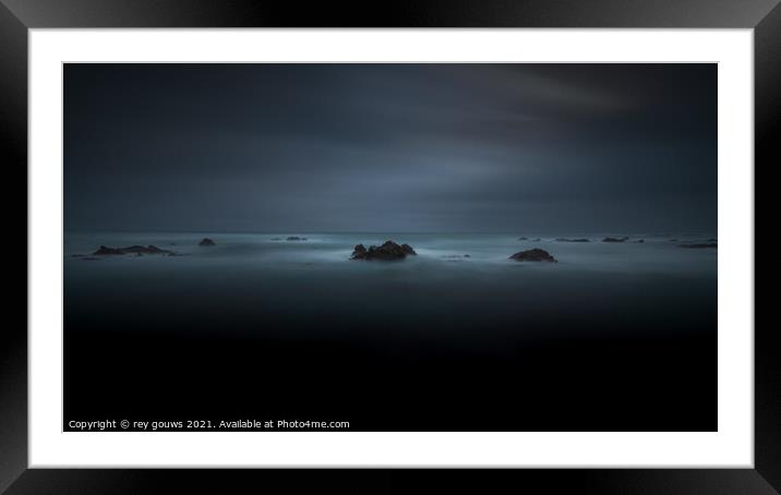 South Africa ocean, Cape Town Framed Mounted Print by rey gouws