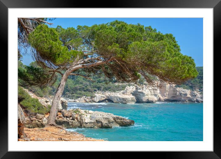 Mediterranean landscape in Menorca, Spain Framed Mounted Print by Delphimages Art