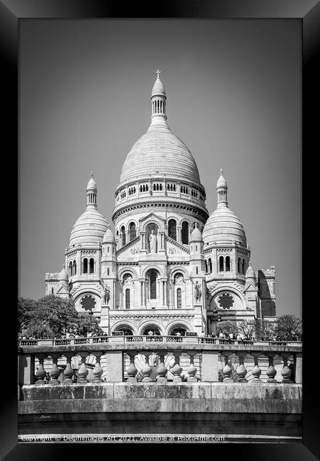 Montmartre Paris. Basilica of the Sacred Heart Framed Print by Delphimages Art