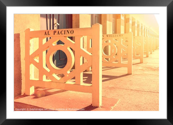 Al Pacino on the promenade des Planches, Deauville Framed Mounted Print by Delphimages Art