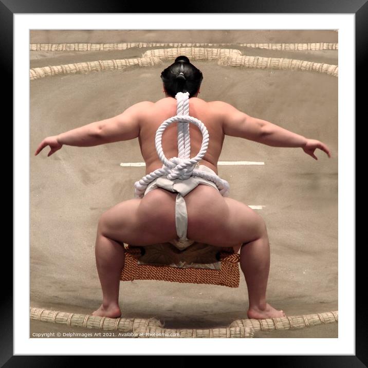 Yokozuna sumo wrestler  in Tokyo Japan Framed Mounted Print by Delphimages Art