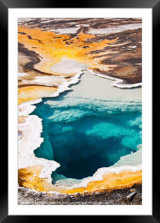Yellowstone National Park. Colourful hot spring Framed Mounted Print by Delphimages Art