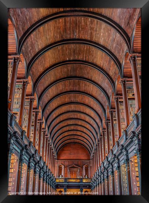 Trinity college library, Dublin, Ireland Framed Print by Delphimages Art