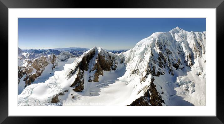 New Zealand Mount Cook Framed Mounted Print by Delphimages Art