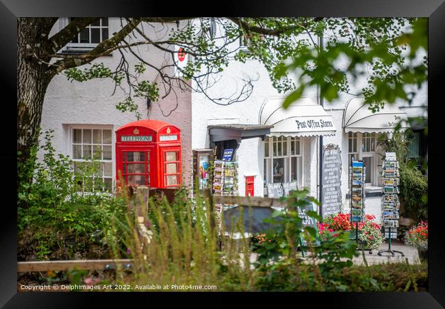Dartmoor. Post office of Postbridge, Devon, UK Framed Print by Delphimages Art