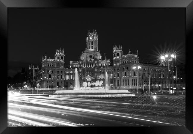 Madrid city hall at night, Spain Framed Print by Delphimages Art