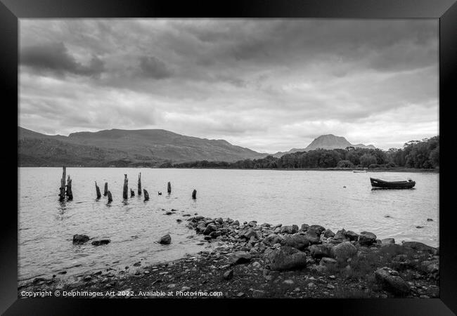 Loch Maree near Gairloch in North West Highlands,  Framed Print by Delphimages Art
