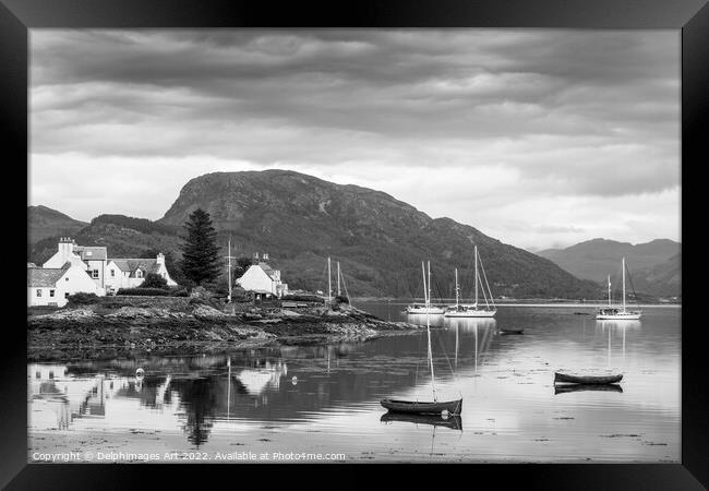 Loch Carron and the village of Plockton Framed Print by Delphimages Art
