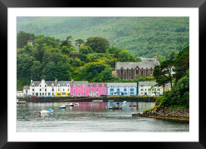 Portree, Isle of Skye, Scotland, UK Framed Mounted Print by Delphimages Art