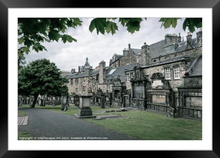 Greyfriars Kirkyard in Edinburgh, Scotland Framed Mounted Print by Delphimages Art