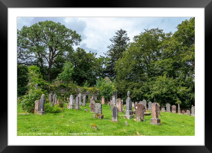 Cemetery in Lochcarron, Scottish Highlands Framed Mounted Print by Delphimages Art